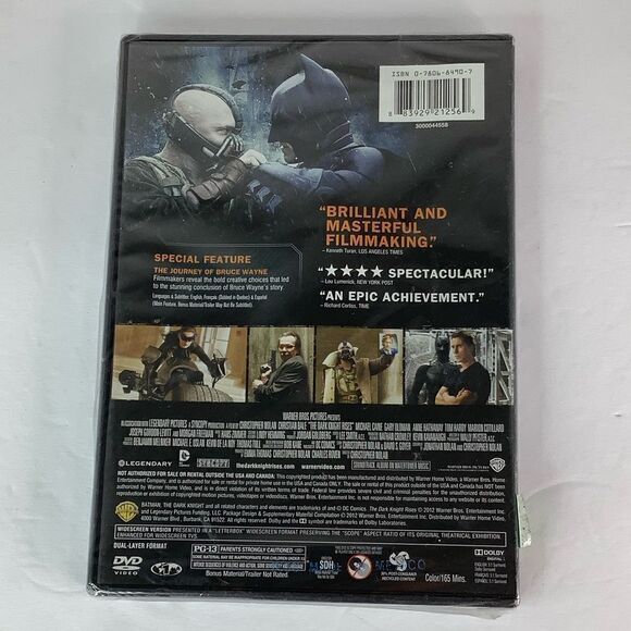 NEW! Warner Brother The Dark Knight Rises Batman DVD - Picture 2 of 7
